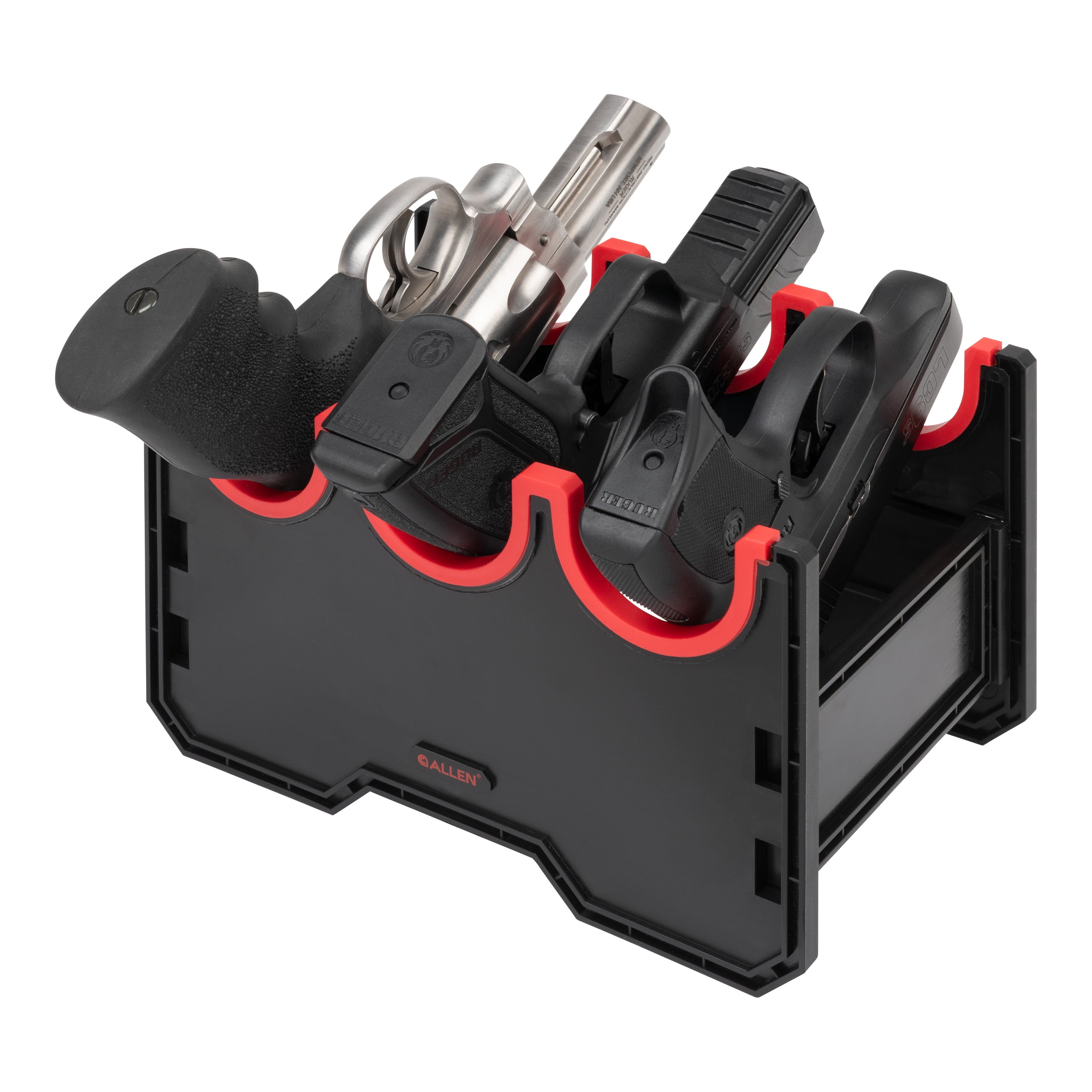 Allen Company Handgun Storage Rack, Holds 3 Handguns, Plastic Organizer