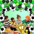 thumbnail image 2 of Juego de 111 globos de decoración para fiestas temáticas de la Copa Mundial de Fútbol, decoraciones de globos de confeti y fondo de telón de fondo para decoración de fiestas, 2 of 5
