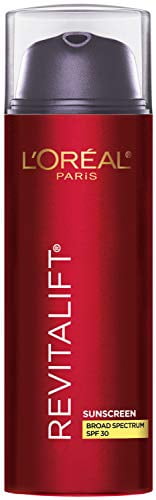 L'Oreal Paris Skincare RevitaliftTriple Power Broad Spectrum SPF 30 Sunscreen, Face Moisturizer with Pro-Retinol, Vitamin C, and Hyaluronic Acid to Reduce Wrinkles, Firm and Brighten Skin, 1.7 Oz