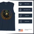 thumbnail image 6 of Celtic Moon Bear Muscle Shirt Mystical Forest Animal Wildlife Nature Spiritual Celestial Lunar Viking Valhala Men's, 6 of 7