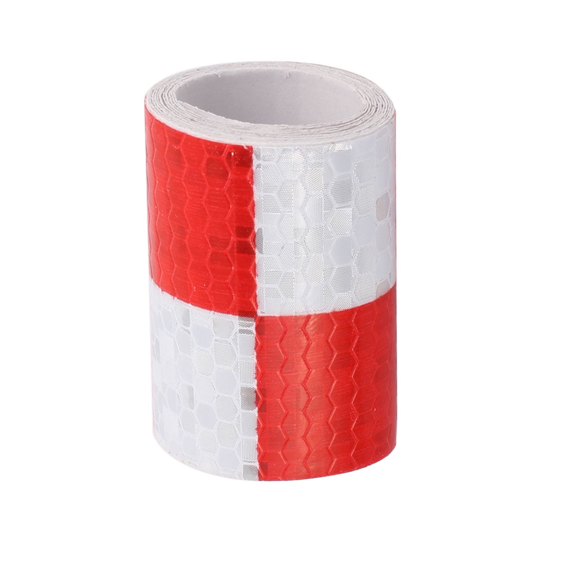 5cm x 2M Honeycomb Single Sided Adhesive Reflective Warning Tape Red White 