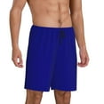 thumbnail image 2 of Naloa Navy Men's Short Pajama Pants, Lounge Comfort Shorts with Elasticized Waistband and Side Pockets - X-Large, 2 of 9