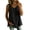 Black, variant on Women's Chiffon Layered Tank Tops Summer Sleeveless Round Neck Blouses Shirts Beige,L