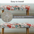 thumbnail image 6 of Psesaysky Orange Floral Print Long Rectangle Bench Slipcover, Elastic Polyester Spandex Fabric Anti Pet Hair Bench Seat Cover for Living Room and Bedroom, 6 of 9