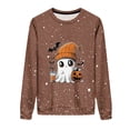 thumbnail image 3 of Ailaofu Women's Halloween Printed Round Neck Casual Sports Long Sleeve Sweatshirt Top Sweatshirt Loose Soft Long Sleeve Pullover Tops, 3 of 6