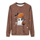 thumbnail image 3 of Ailaofu Women's Halloween Printed Round Neck Casual Sports Long Sleeve Sweatshirt Top Sweatshirt Loose Soft Long Sleeve Pullover Tops, 3 of 6
