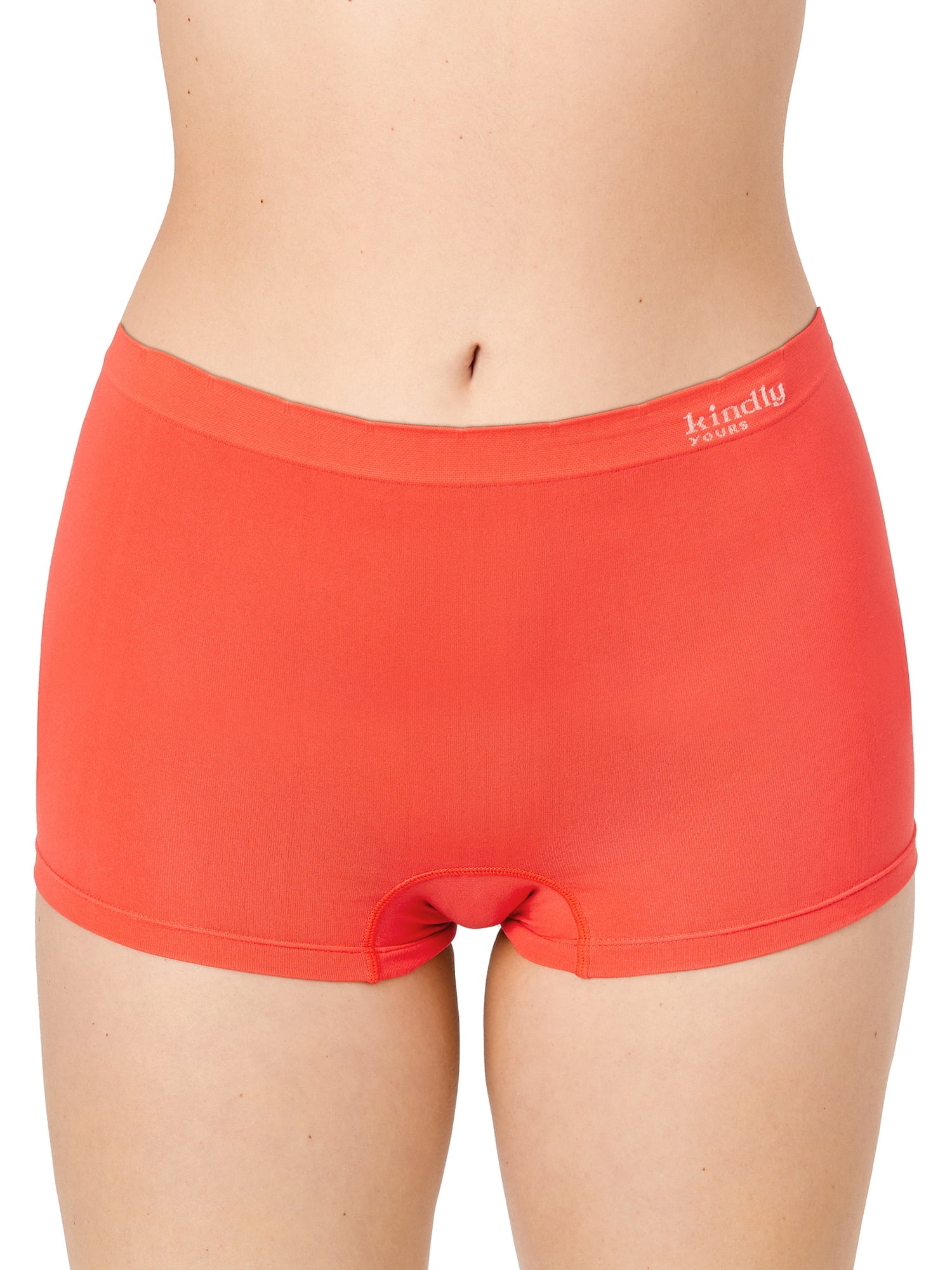 Kindly Yours Women's Seamless Boyshort Underwear, 3-Pack, Sizes XS-XXXL