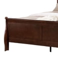thumbnail image 4 of Ryla Full Size Bed- Sleigh Panel Headboard- Dark Cherry Brown Solid Wood, 4 of 6