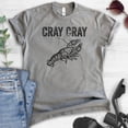 thumbnail image 2 of Cray Cray Shirt, Unisex Women's Men's Shirt, Crayfish Shirt, Fishing Shirt, Funny Fish Shirt, Dark Heather Gray, Large, 2 of 6
