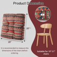 thumbnail image 5 of Golyzmt 20x20 Inch Bohemian Floor Pillow Thick Seat Cushion Multipurpose Yoga Meditation Pad for Indoor Outdoor Garden Home Office, Blue, 5 of 10
