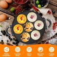 thumbnail image 4 of FUYGRCJ 7 Holes Stuffed Pancakes Maker, Electric Takoyaki Maker Pan, Danish Pancakes Maker, Cast Iron Octopus Ball Maker, Cake Pop Maker, Bake Ebelskiver Pan, Pre-Seasoned Pancake Octopus Ball Grill, 4 of 10