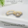 thumbnail image 5 of Bridal Set for Women Halo CZ Plated Gold Engagement Rings Ginger Lyne Collection, 5 of 7