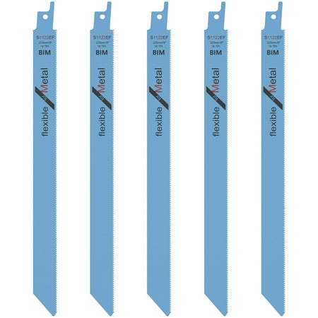 

Willkey 5Pcs Reciprocating Saw Blade Bimetal Recip Saw Blade Multi-purpose Saw Blade Sharp Saw Blade Wood Metal Cutting Tool for Cutting Wood Plastic PVC Pipe Metal