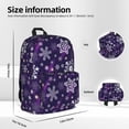 thumbnail image 6 of Goofa Christmas Purple Snowflakes Printed Backpack,Laptop Backpack,Durable Anti-Theft Travel Work Backpack,Water-resistant Backpack, 6 of 9
