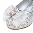 thumbnail image 5 of Girls Snow Queen Queen Heel Shoes Wedding Toddler Flower Glitter Dress Shoes (Little/Big Kid), 5 of 6