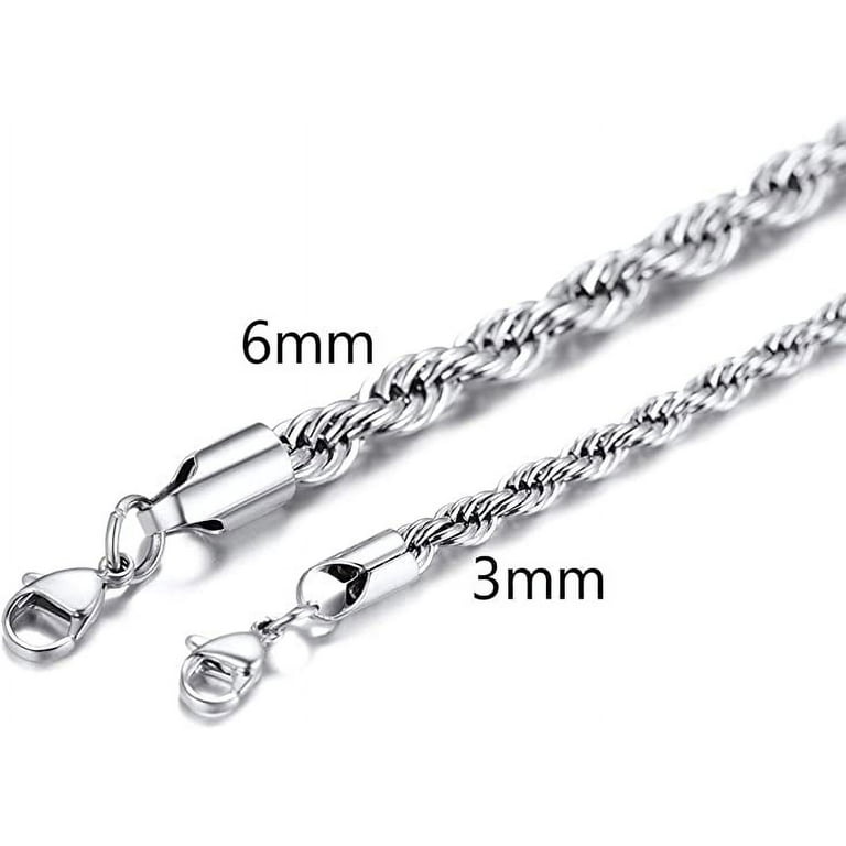 Rope Chain Bracelet for Men | Stainless Steel Bracelet | Men’s Bracelet | 10.5mm Thick Bracelet for Men | Link Chain Bracelet | 8.5”