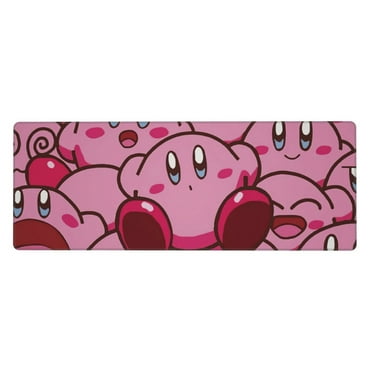 For Kirby Cartoon Large Gaming Mouse Pad, Stitched Edge Waterproof Desk Mat, Non-Slip Rubber Base Computer Keyboard Mouse Pad for Office and Home Use - 31.5x13.8 Inches