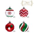 thumbnail image 3 of Valery Madelyn 24ct 2.36" Christmas Ball Ornaments, Red Green White Shatterproof Ornaments for Party Decor, 3 of 7
