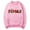 Pink, variant on IROINNID Christmas Sweatshirts for Women Crewneck Letter Printing Pullover Long Sleeve Loose Fit Top Holiday Casual Shirt,Black