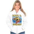 thumbnail image 4 of Retro Cute Hungry Funny PACMAN Game Zip Hoodie Sweatshirt Women Brisco Brands M, 4 of 5