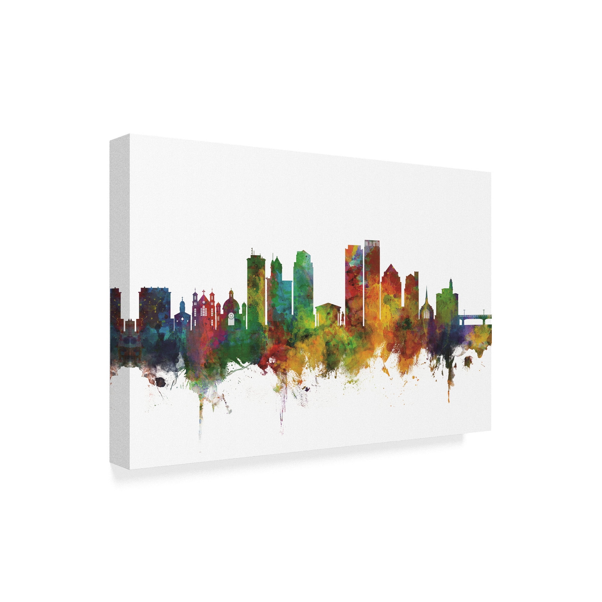 Trademark Fine Art 'Dayton Ohio Skyline II' Canvas Art by Michael Tompsett