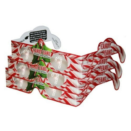 3d Christmas Glasses - Holiday Specs - CANDY CANES - 3 PAIRS - Transform Christmas Lights Into Magical Messages -, A SURPRISE FOR THE EYES! Holiday.., By 3Dstereo Holiday Eyes Glasses