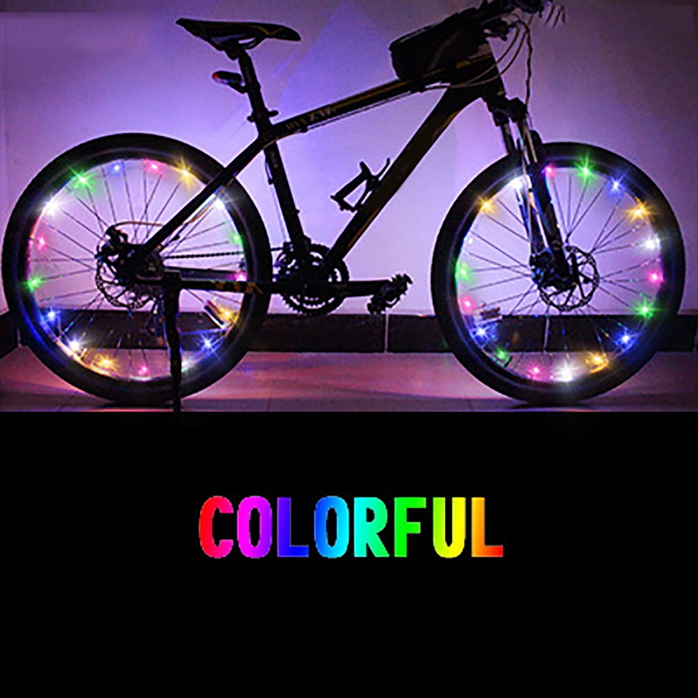 Details about   Colorful BIKE Tire Wheel Wire LED LIGHT SAFETY LAMP Cycling Waterproof Bicycle 