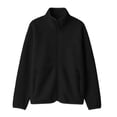 thumbnail image 4 of Women's Lightweight Full Zip Long Sleeve Jacket, Stand Collar Fleece Jacket with Pockets, Women's ,Size S-2XL, 4 of 4