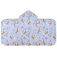 thumbnail image 5 of Yayeee Kids Hooded Towel with Hand Pockets Beach Soft Absorbent Bath Wrap 50 x 23.5 inch, Cartoon Otters Pattern, 5 of 5