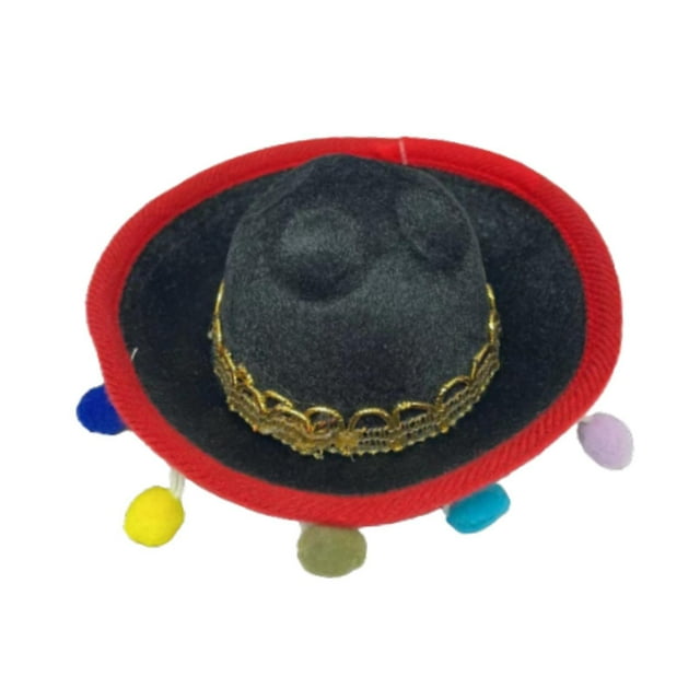 yuksok Sombrero Hat Practical Photo Props Creative Comfortable Mexican Theme Decoration Black Hat