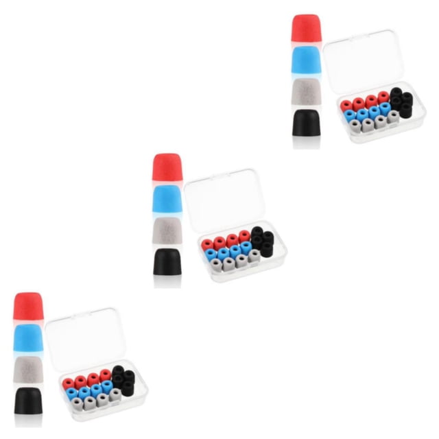 relayinert 16pcs Exquisite Craft Universal Memory Sponge Earphone Ear Tips Earbud Foam Fluent Line Removable 3Set