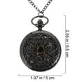 thumbnail image 3 of Vintage Pocket Watch Hollow Pocket Watch with Chain Pocket Watch Gift (Black), 3 of 5
