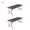 Brown-2PCS, variant on Favory 6FT Folding Table for Indoor Outdoor, Portable Heavy Duty Fold-in-Half Plastic Dining Picnic Party Camping Table with Carrying Handle-Brown-1PCS