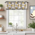 thumbnail image 2 of Welcome Valance Curtain for Windows Vintage Purple Yellow Floral Wreath Linen Texture Rod Pocket Curtain Valances Short Window Treatments Panels for Kitchen Bathroom Laundry Basement 60 x 18 Inch, 2 of 9