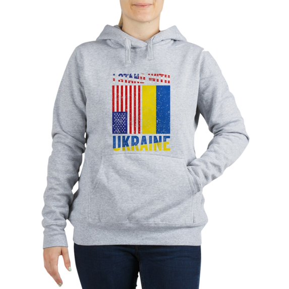 CafePress - I Stand With Ukraine Support Ukrainian Sweatshirt - Women's Hooded Sweatshirt