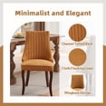 thumbnail image 5 of Mid Century Dining Chairs Dining Chairs Set of 2，Linen Tufted Kitchen Dining Room Chair with Solid Wood Legs, Fabric Upholstered Dining Chair, 5 of 7