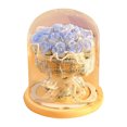 thumbnail image 1 of Decoración de flores de jabón Ramo de rosas múltiples cubierta de vidrio con luces Regalos navideños Regalos de cumpleaños para familiares y amigos, 1 of 5