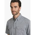 thumbnail image 3 of Chaps Men's & Big Men's Tech Chambray Short Sleeve Shirt, Sizes S-3XL, 3 of 9