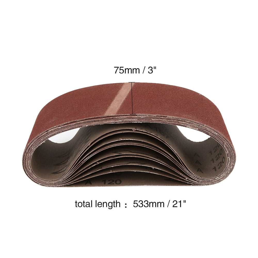 3x21 Inch Sanding Belts 120 Grit Aluminum Oxide Sanding Belt Sandpaper