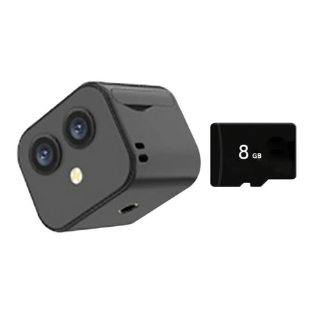 Mini Wifi Camera Dual Lens 4K for Home Security - Portable Wireless Nanny Cam with Night Vision Motion Detection Magnetic Mount for Pet Monitoring