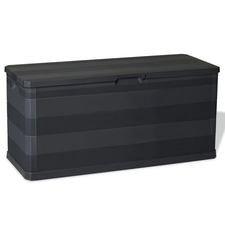 vidaXL Patio Storage Box Black 46.1x17.7x22 