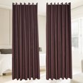 thumbnail image 4 of 2 cortinas decorativas de moda, cortinas opacas, elegantes cortinas de ventana para el hogar, sala de estar, dormitorio, marrón (213x132cm, instalación perforada), 4 of 5