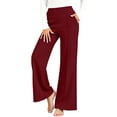 thumbnail image 2 of hoksml Pants for Women, High Waisted Wide Leg Dress Pants, Casual Work Trousers with Pockets, 2 of 9