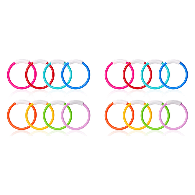 16PCS Pool Toys, Colorful Pool Rings for Kids, Underwater Training, Swimming Pool Dive Ring Toy for Kids,16 x Dive Ring Toys (Random Color),Random Color