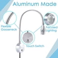 thumbnail image 2 of Adust Reading Lights for Books in Bed, Bedside Reading Lamp, RV Boat Reading, DC 5V-240V 3W LED Touch Dimmable Brightness Wall Mount Lamp, Adjustable Colour Temperature, 3000k, 4000k, 6000k(Silver), 2 of 6