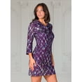 thumbnail image 2 of Womens Geometric Collared Mini Dress, 2 of 5