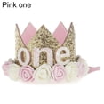 thumbnail image 5 of Opvise Baby Girl Crown Letter Shiny Sequins Flower Headwear Birthday Festival Headband, 5 of 8