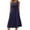 Navy Blue, variant on Summer Casual Dresses for Women Sleeveless Midi Dress Swing Tank Sundress Pleated Tshirt Dress with Pockets