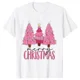 thumbnail image 4 of Camiseta rosa de árbol de Navidad para mujer, traje de fiesta de Navidad con gráfico divertido, ropa informal Harajuku para mujer, camisetas de manga corta con cuello redondo, 4 of 5