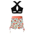 thumbnail image 2 of Manyakai Kids Girls 2 Piece Swimsuit Beachwear Sport Crop Tank Top and Swim Trunks Shorts Booty Orange 16, 2 of 7